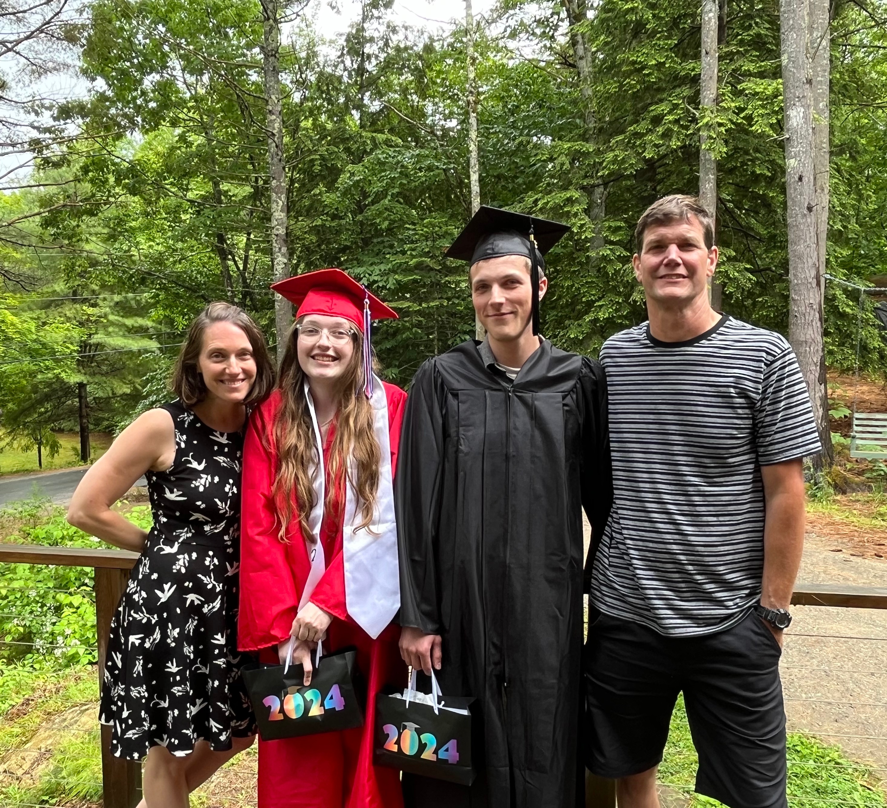 Family graduation photo